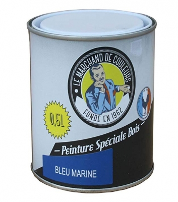 Peinture Spécial Bois - Satinée - Bleu marine - 0.5 L - ONIP