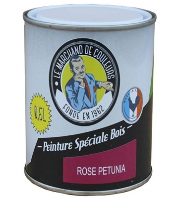 Peinture Spécial Bois - Satinée - Rose pétunia - 0.5 L - ONIP