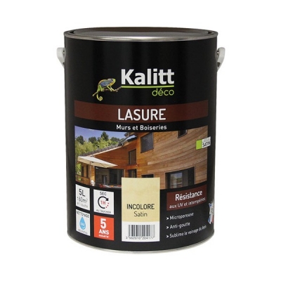 Lasures Les Modernes - Murs et boiseries - Incolore Satin - 5 L - KALITT