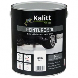 Peinture Spécial sol - Satin - Blanc - 2.5 L - KALITT