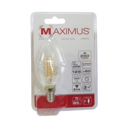 Ampoule filament LED Flamme - E14 - 2 Watts - Maximus - DURACELL