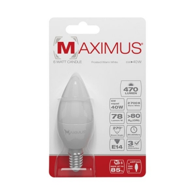 Ampoule LED Flamme - E14 - 6 Watts - Maximus - DURACELL