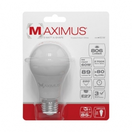 Ampoule LED bulb - E27 - 9 Watts - Maximus - DURACELL