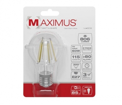Ampoule filament LED - E14 - 2 Watts - Maximus - DURACELL
