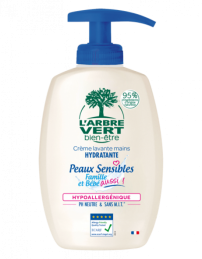 Crème lavante mains peaux sensibles - Bio - 300 ml - L'ARBRE VERT