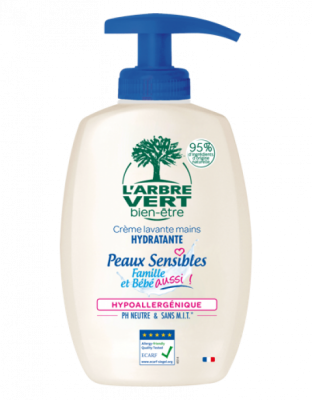 Crème lavante mains peaux sensibles - Bio - 300 ml - L'ARBRE VERT