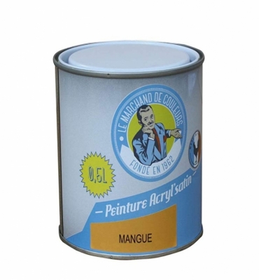 Peinture acrylique - Murs et plafonds - Satin - Mangue - 0.5 L - ONIP