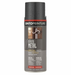 Peinture aérosol - Effet métal - Anthracite martelé - 400 ml - SINTO