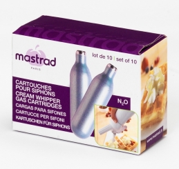 Cartouches de gaz pour crème chantilly - 10 pièces - MASTRAD