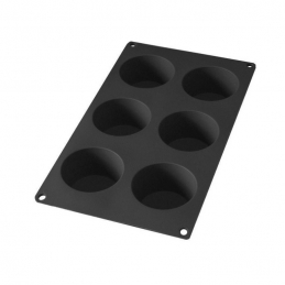 Moule à muffins en silicone - 6 gâteaux - Noir - LEKUE