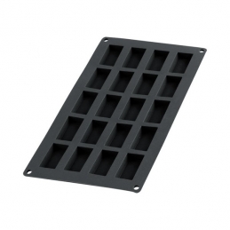 Moule à financiers en silicone - 20 cavités - Noir - LEKUE