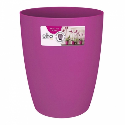 Pot haut spécial orchidée - Brussels - H 12.5 cm - Cerise - ELHO