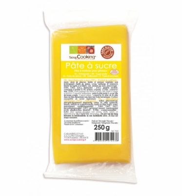 Pâte à sucre - Jaune - 250 Grs - SCRAPCOOKING