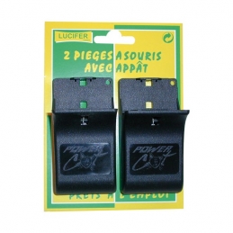 Piège à souris pré-appâtés - Lot de 2 - LUCIFER