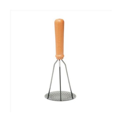 Pilon presse purée inox manche en bois 