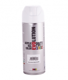 Peinture acrylique - Blanc pur brillant - 400 ml - PINTY