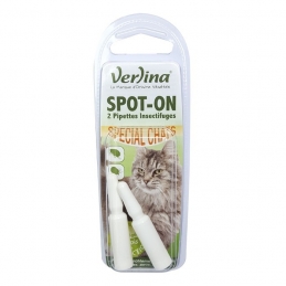 2 Pipettes anti-puces spot-on chat- VERLINA