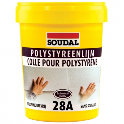 Colle polystyrène 28A - Sans solvant - Prête à l'emploi - 1 Kg - SOUDAL