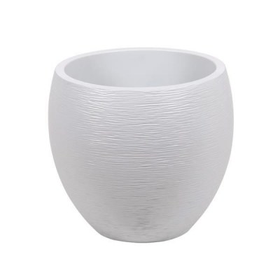 Pot en plastique - EGG Graphit - 46 L - Blanc cérusé - EDA