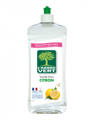 Liquide vaiselle main - Citron - 750 ml - L'ARBRE VERT