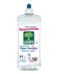 Liquide vaiselle - Peaux sensibles et biberon - Sans parfum - 750 ml - L'ARBRE VERT