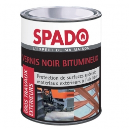 Vernis Noir Bitumeux - Gros travaux - 1 L - SPADO