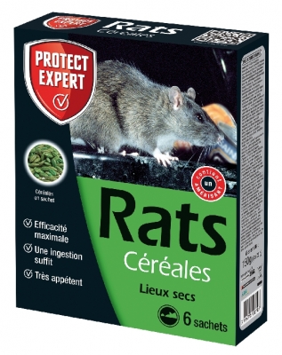 Raticide - Appâts à base de céréales - 150 Grs - PROTECT EXPERT