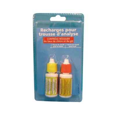 Recharge pour trousse analyseur - chlore et pH - BLUE POINT COMPANY