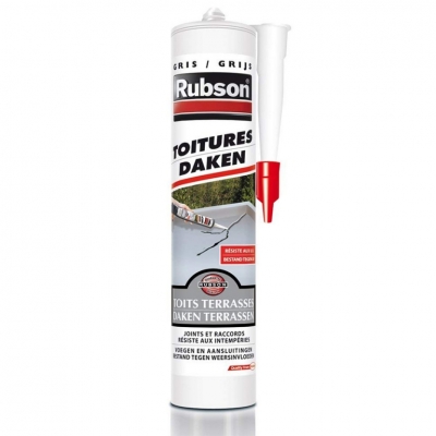 Mastic de couverture et d'isolation - Toitures Daken - Gris - 280 ml - RUBSON