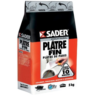 Plâtre fin en sac 5 Kg - SADER