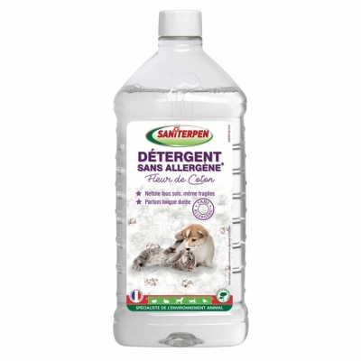 Détergent sols sans allergène - Fleur de coton - 1 L - SANITERPEN