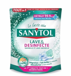 Tablettes Lave-Vaisselle Tout en 1 - Senteur Fraîche - SANYTOL