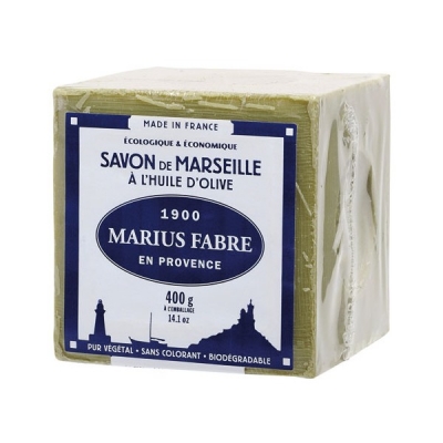 Savon de marseille à l'huile d'olive - Cube de 400 Grs - MARIUS FABRE