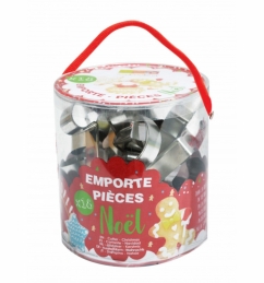 Seau de 18 emporte-pièces Noël - SCRAPCOOKING