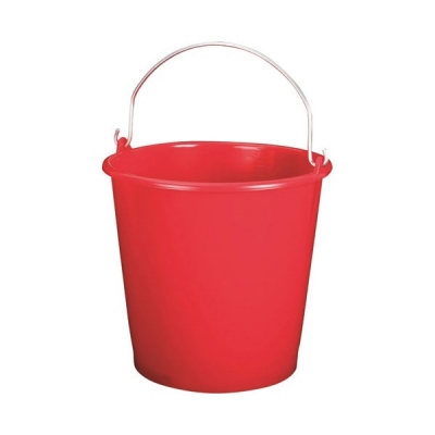 Seau ménager en palstique avec anse - 5 L - Rouge - ALUMINIUM & PLASTIQUE