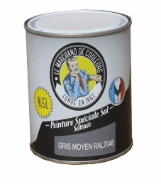 Peinture Spécial Sol - Satinée - Gris moyen - 0.5 L - ONIP