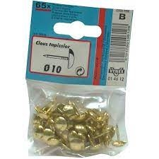 Clou tapissier en acier - Laqué bronze - Ø 10 mm - Lot de 42 - FIX'PRO