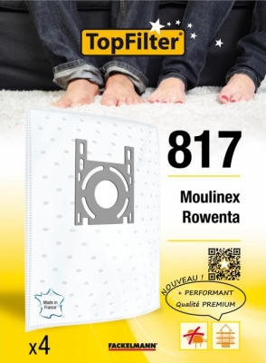 Sac PREMIUM 64817 Moulinex Rowenta - Lot de 4 - TOPFILTER