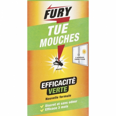 Adhésif anti-mouches - Tue mouches - 4 stickers - FURY