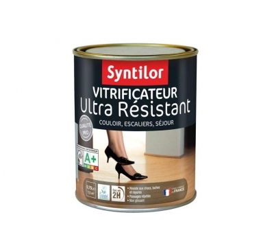Vitrificateur Ultra Résistant - Qualité professionnelle - Incolore satiné - 0.75 L - SYNTILOR