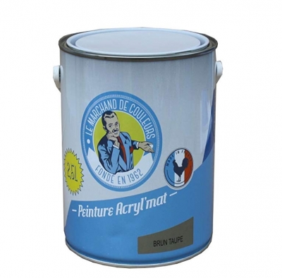 Peinture acrylique - Murs et plafonds - Mat - Brun pleurote - 2.5 L - ONIP